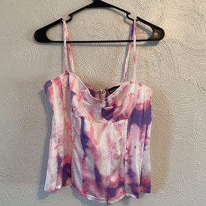 Pretty Little Thing Pink Satin Corset & Skirt Set